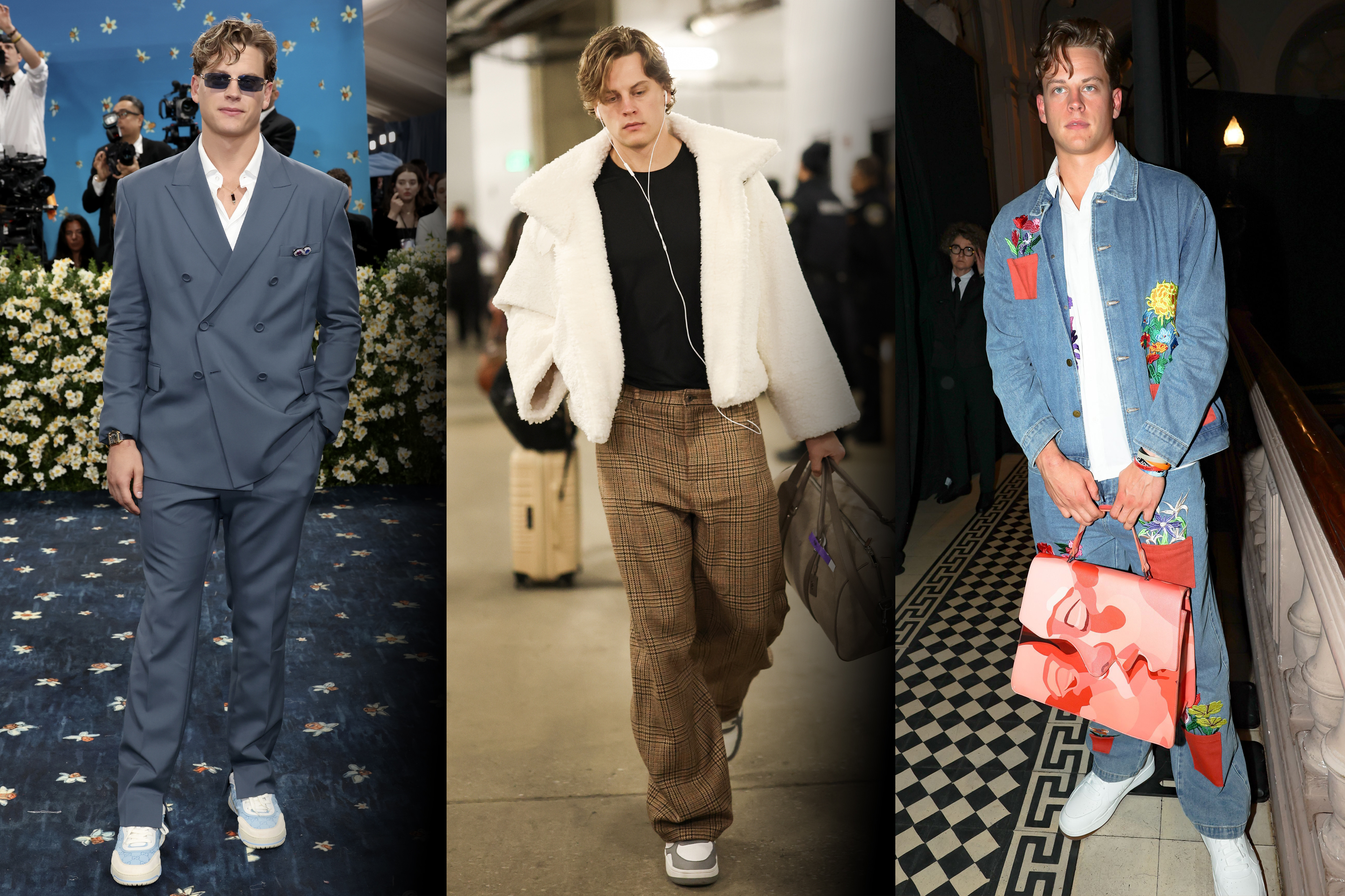 Joe Burrow's tunnel fits prove he's fearless when it comes to fashion ...