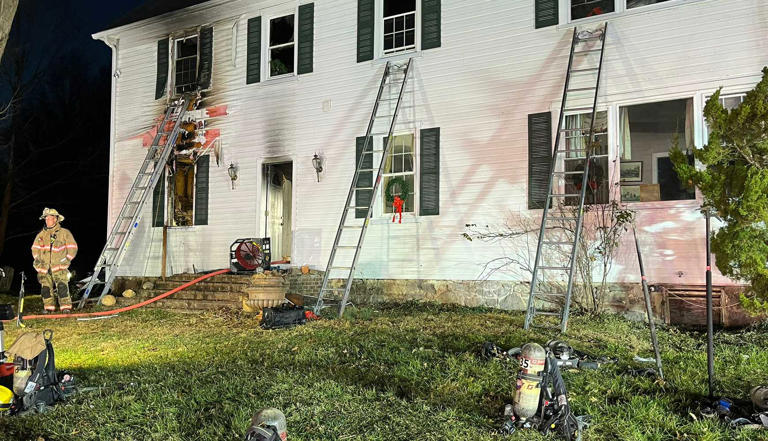 Historic Maryland farmhouse badly damaged in fire sparked by smoking ...