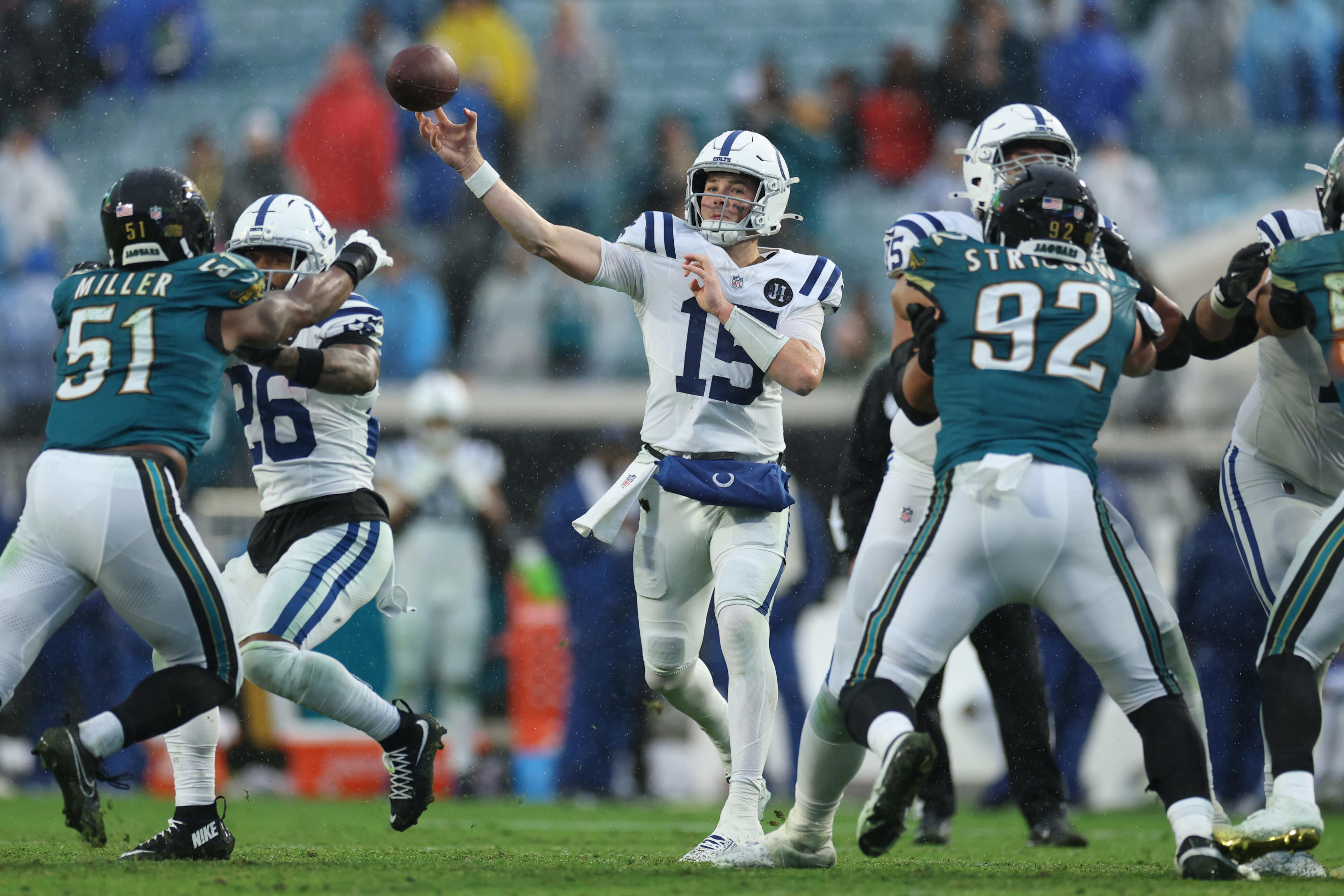 Colts QB Riley Leonard 'working through' injury, says Shane Steichen