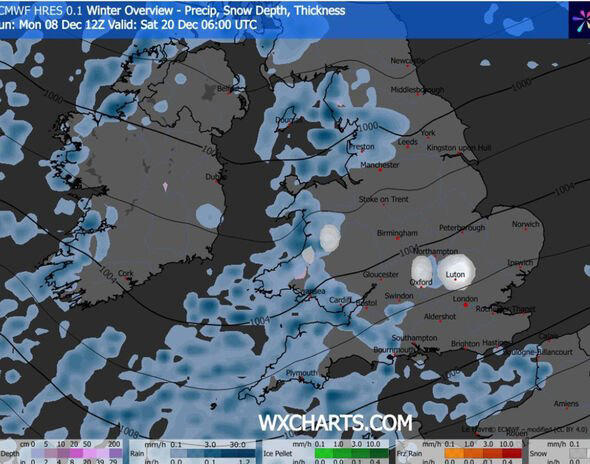 UK snow maps forecast blizzards as far south as Cornwall - full list of ...