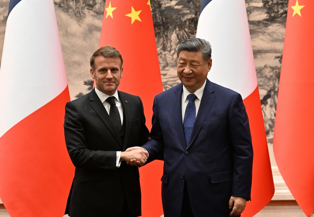 French President Macron threatens tariffs on China over trade imbalance