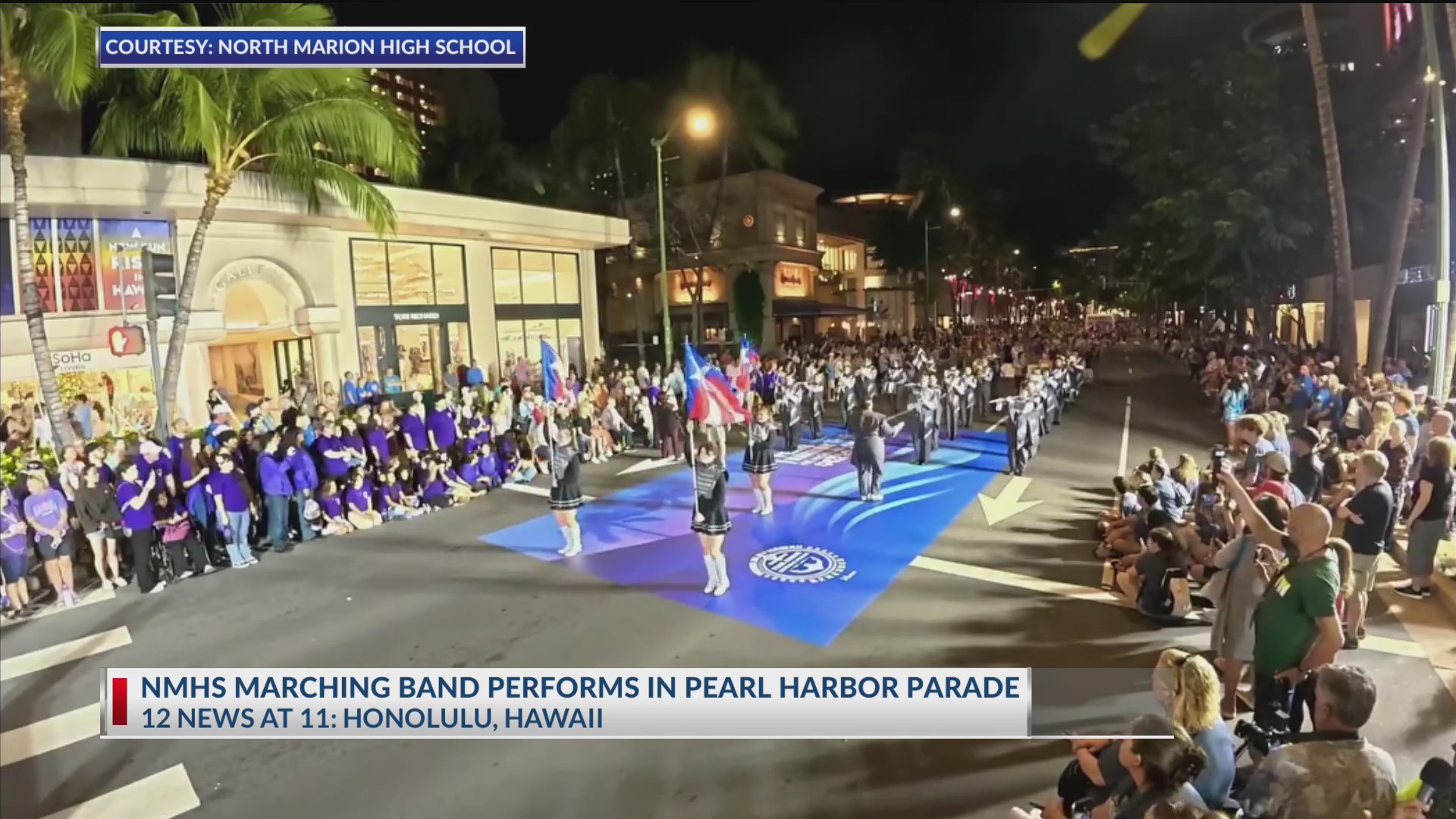 North Marion High School marching band performs in Hawai'i
