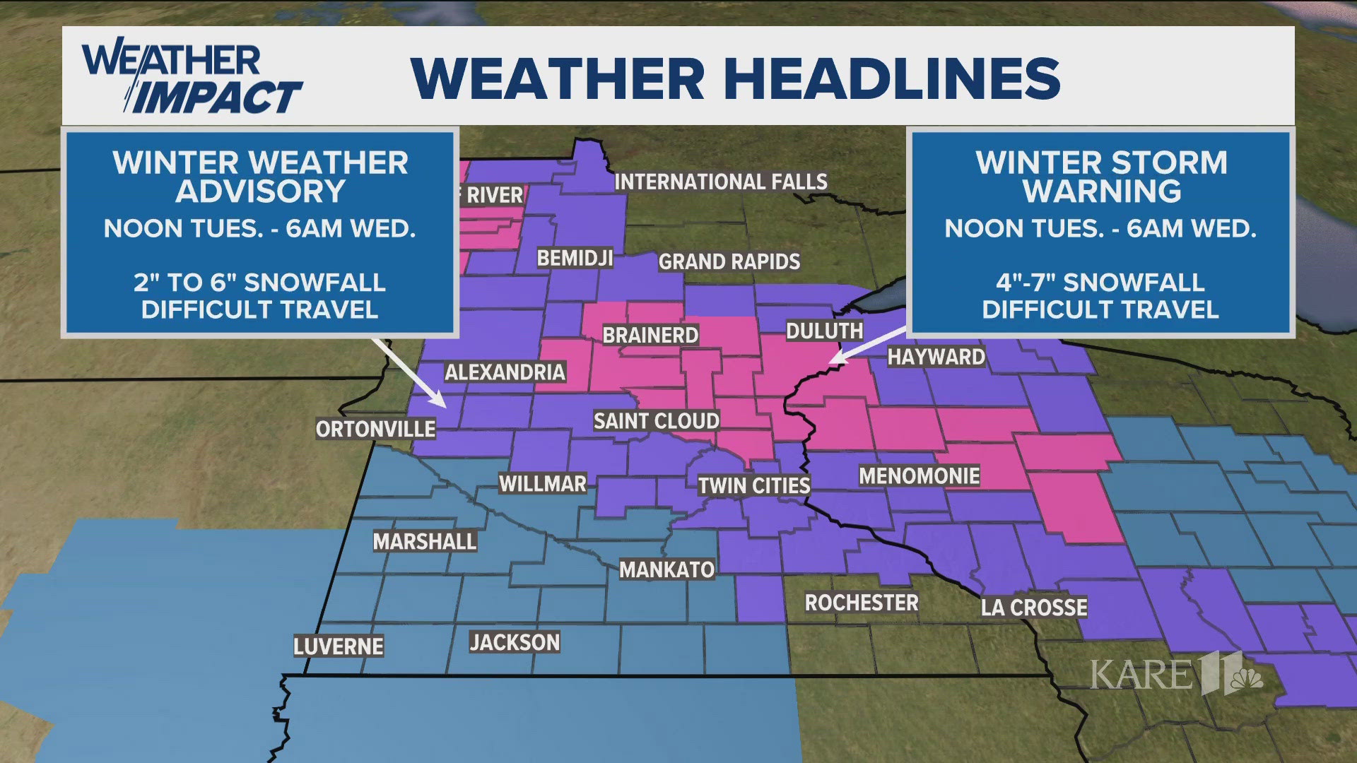 Weather: Wintry mix Tuesday into Wednesday morning