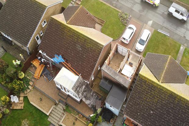 Homes 'severely damaged' by tornado which tore through town