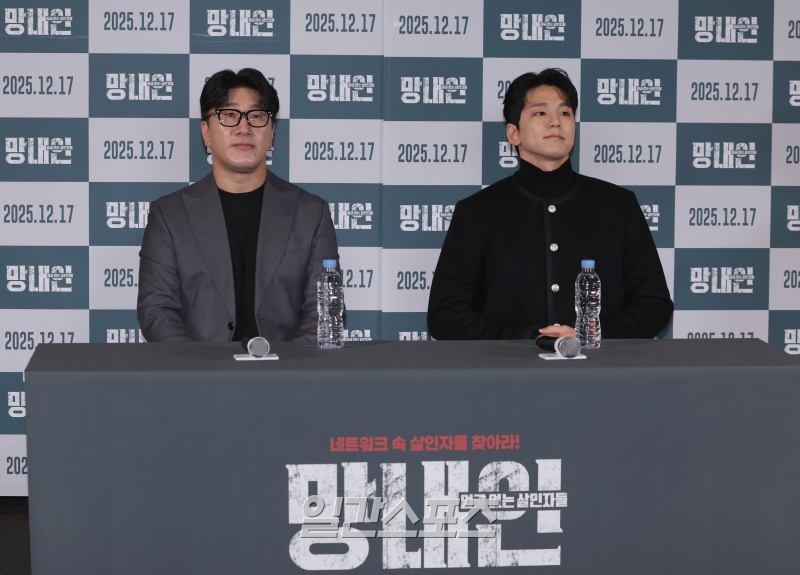 [포토] 강서하 유작 '망내인' 기자간담회 참석한 신재호 감독과 김민규