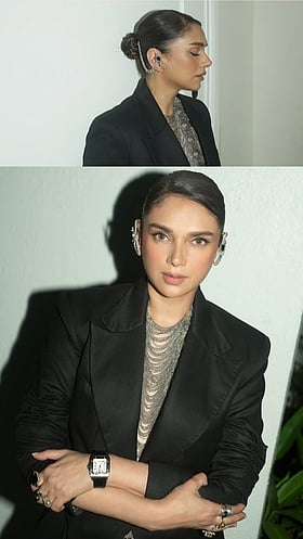 Aditi Rao Hydari redefines power dressing in metallic top