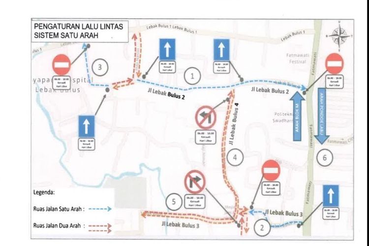 Uji coba sistem satu arah di Lebak Bulus II dan III dimulai