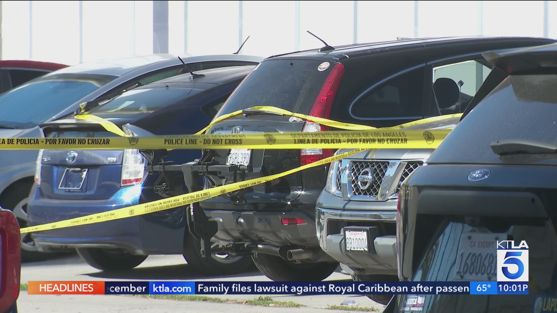 Man shot and killed in Palms parking lot; police search for suspect