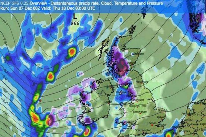 UK snow maps show horror snowfall barrage for 14 counties in days