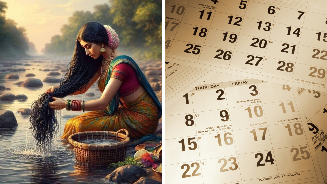 Hair Washing Days According to the Hindu Dharma Shastra