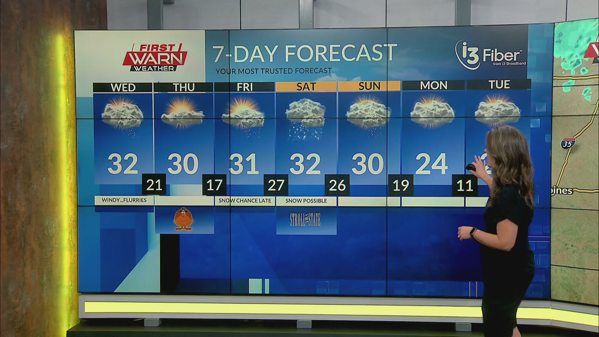 Late Tuesday evening First Warn Forecast 11/25/25