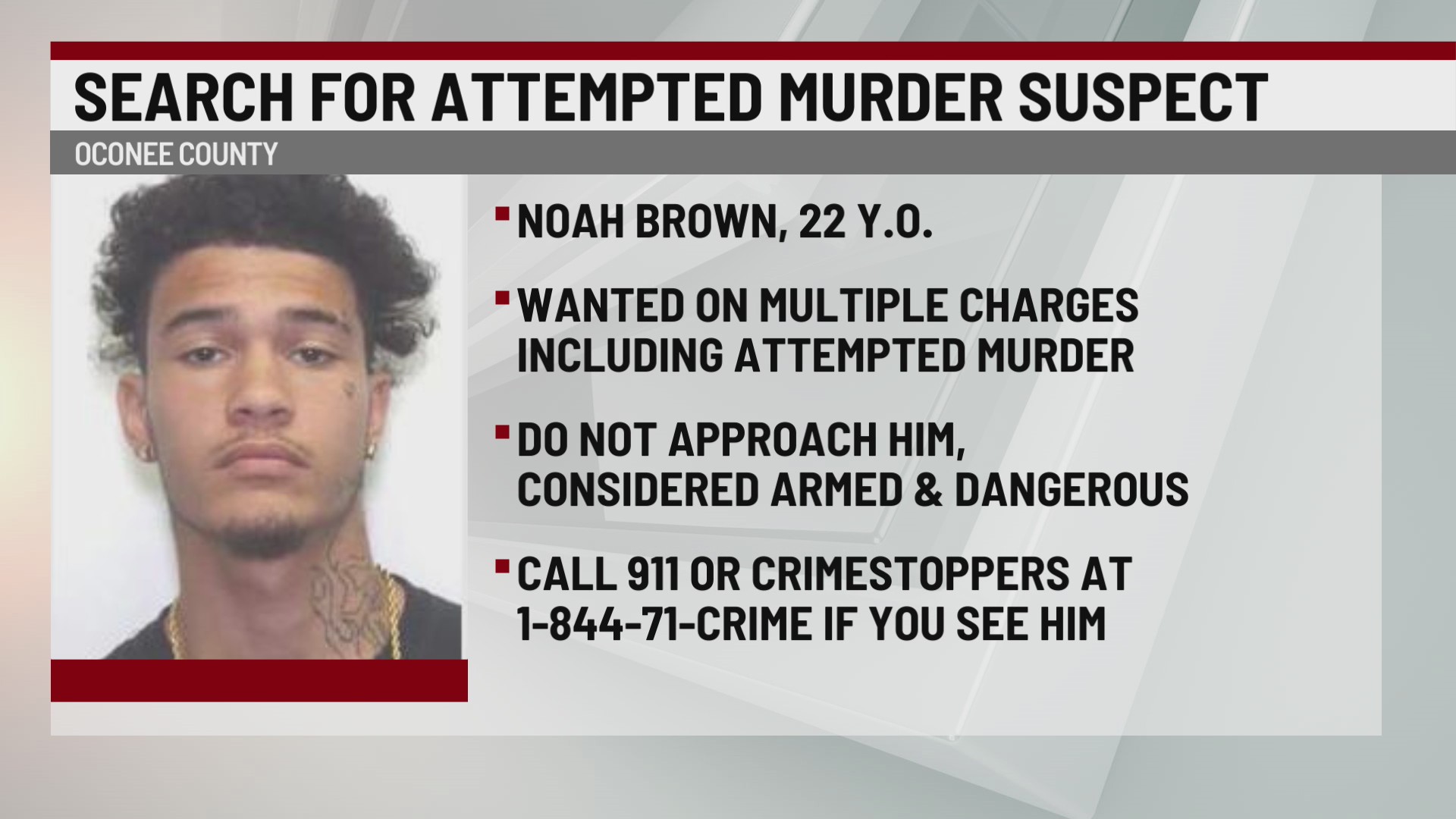 Man wanted for attempted murder in Oconee Co.