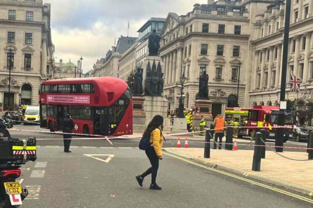 Man ‘rescued’ after being hit by double decker bus outside London war ...