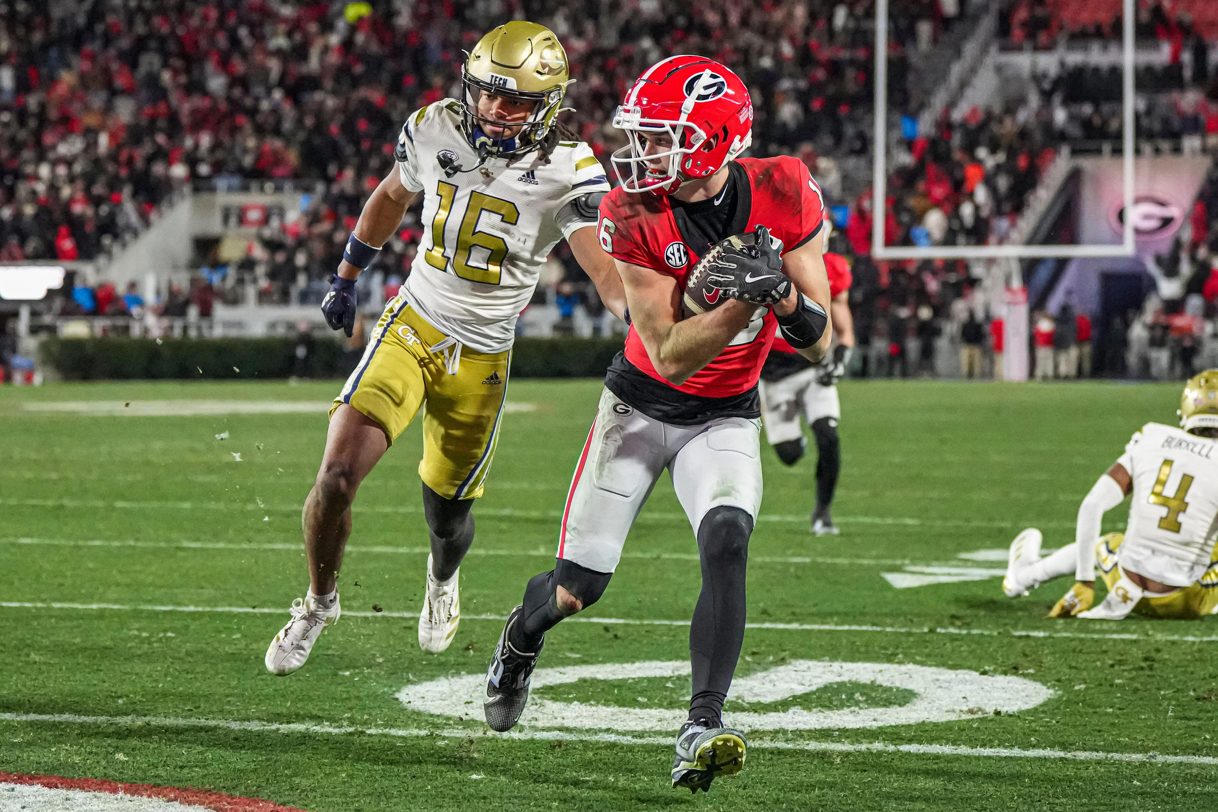 ESPN predicts the winner of Georgia football vs Georgia Tech