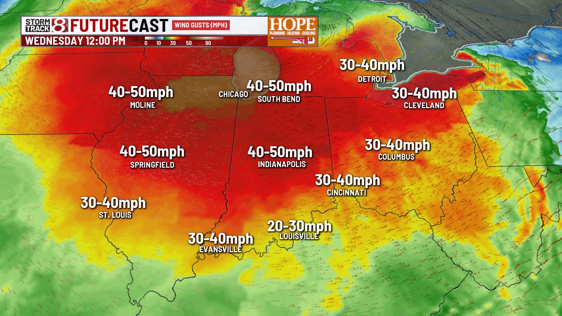 Cold front brings snow flurries and gusty winds to central Indiana ...
