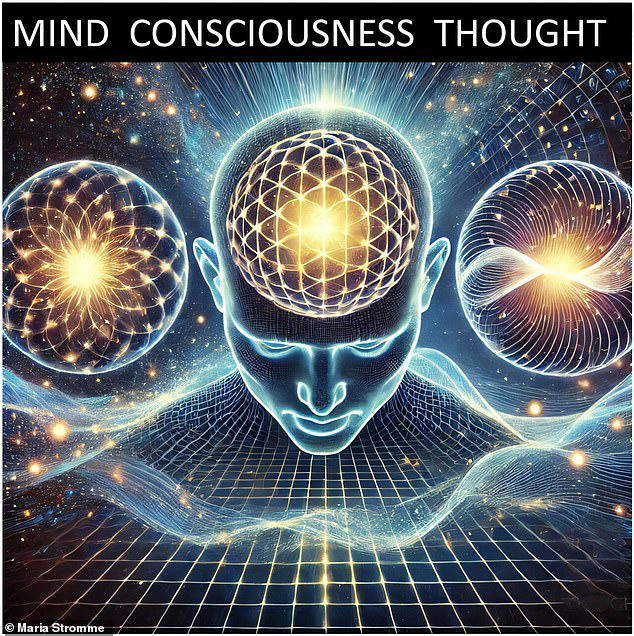 Professor Maria Strømme of Uppsala University has proposed a radical theory of reality in which consciousness, rather than matter, is the fundamental basis of reality. Pictured: Professor Strømme's illustration of the basis of reality