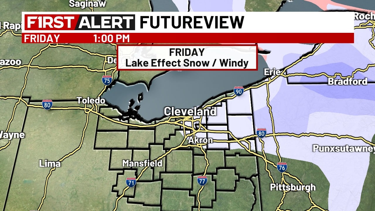 Lake effect snow warning issued for parts of Northeast Ohio starting ...