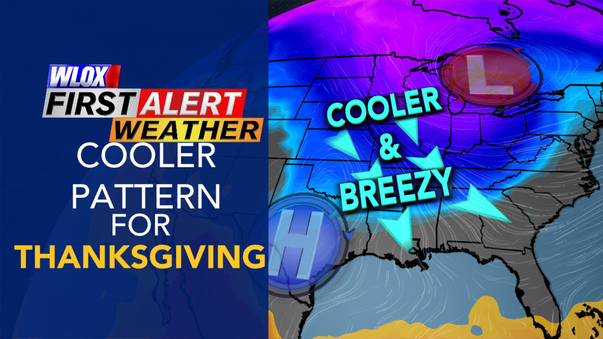 Cooler pattern into Thanksgiving