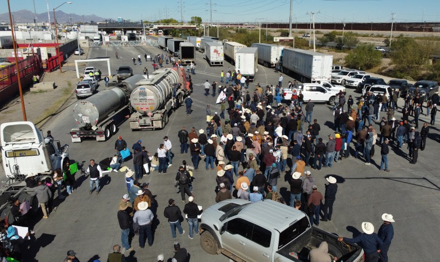 Mexico pushes back against farmers blocking highways, ports of entry