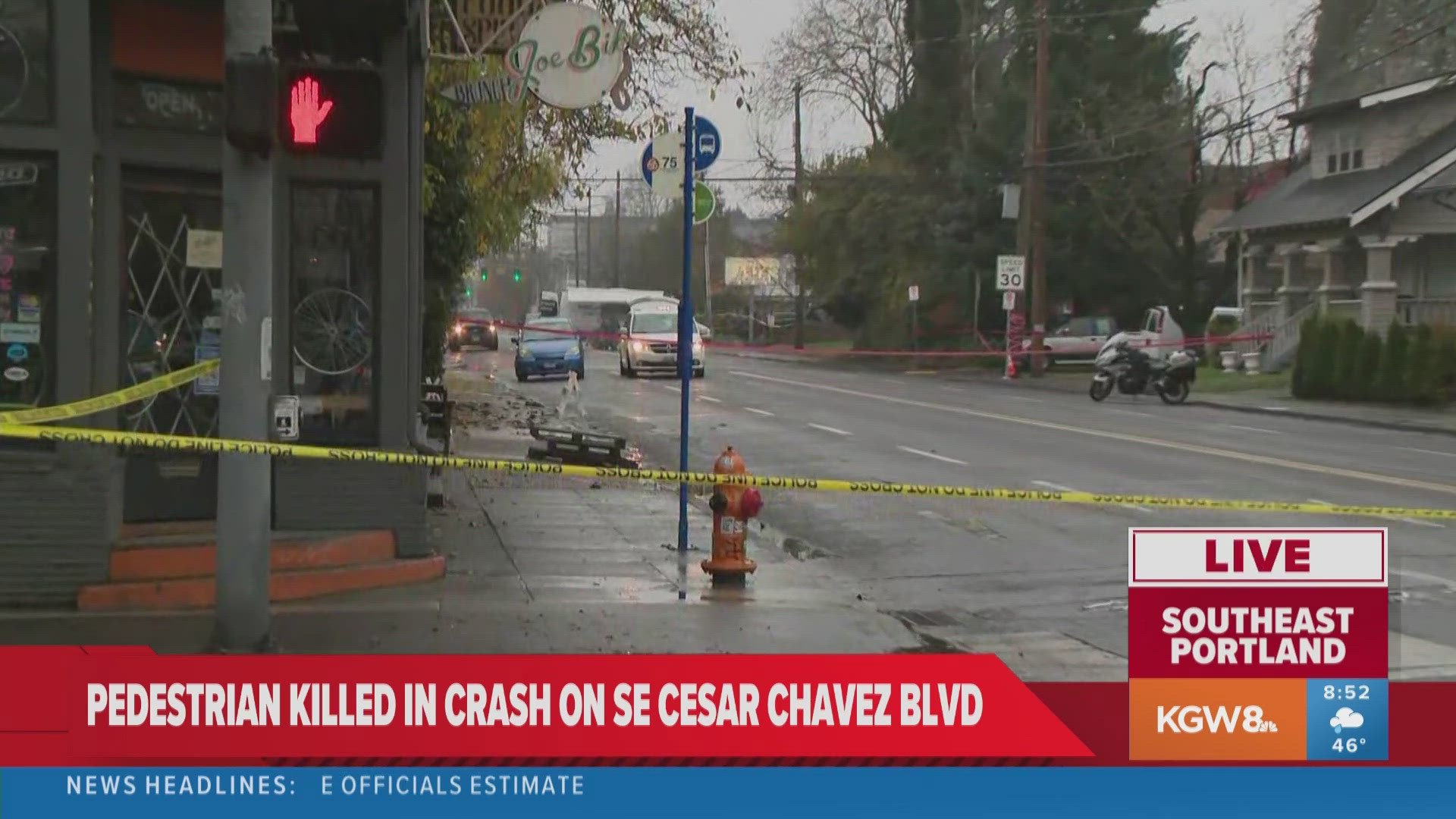 Pedestrian killed in crash in Southeast Portland