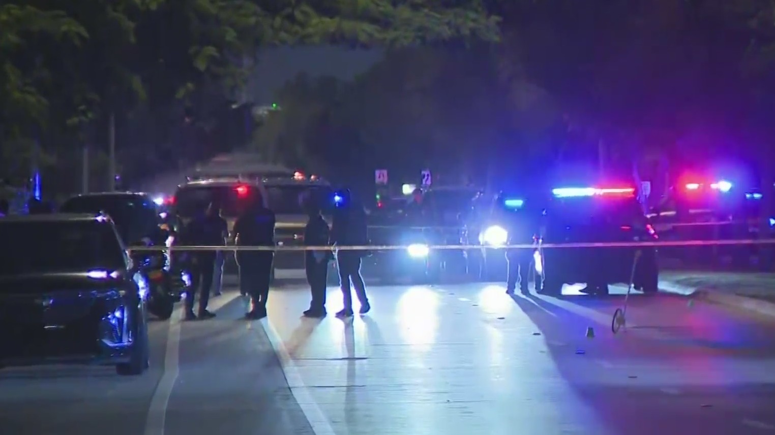 Manhunt underway for driver who nearly hit officers with vehicle in ...