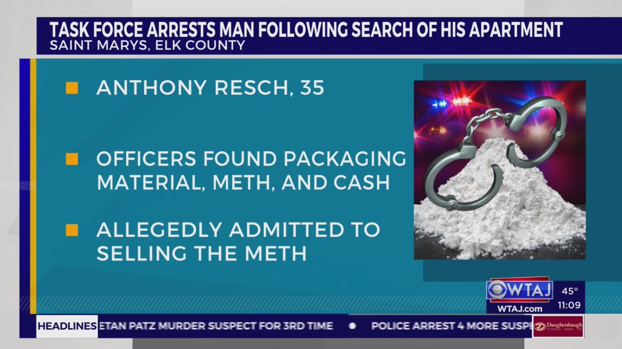 Task force arrests Elk County man for allegedly selling meth