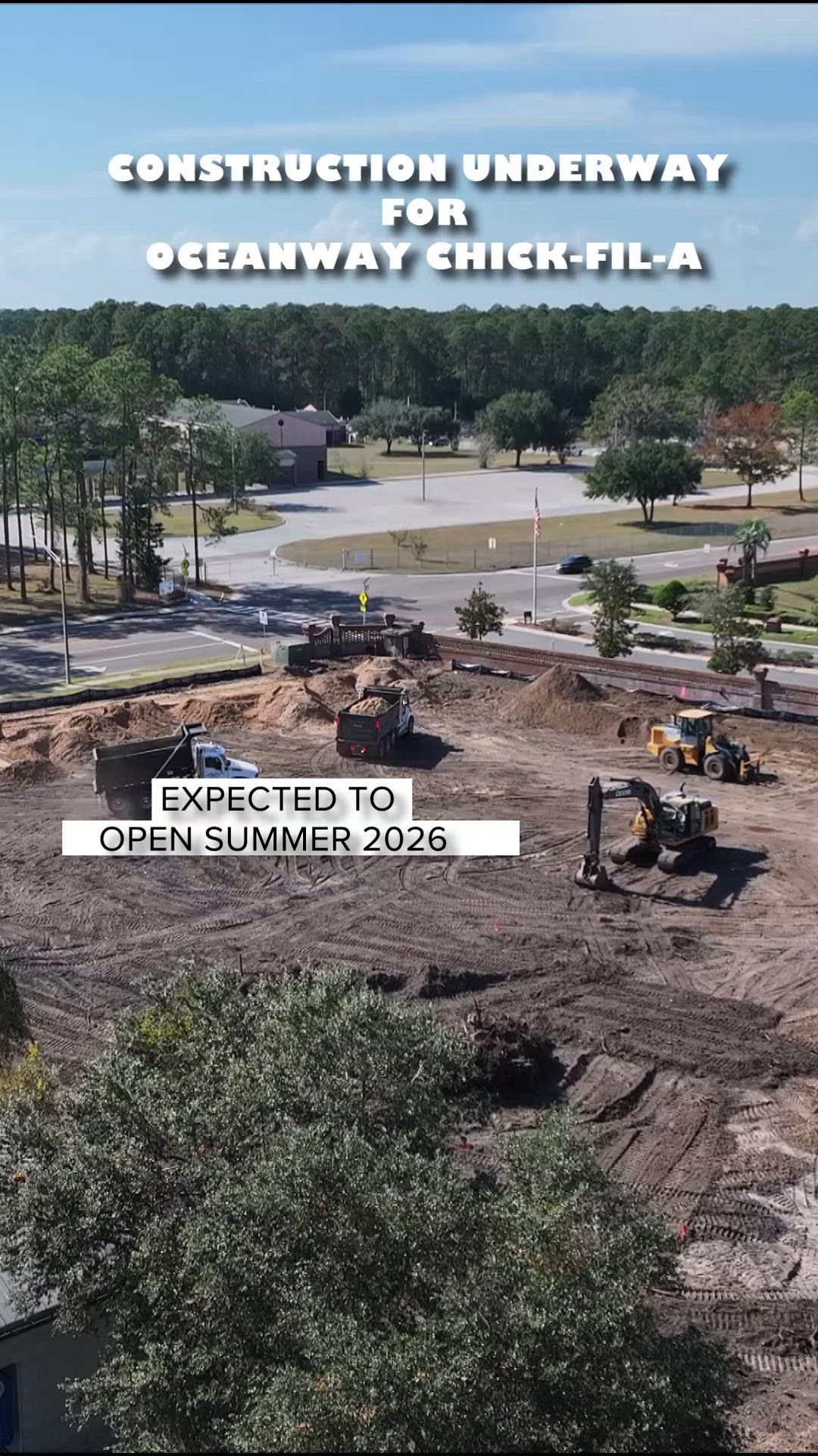 Construction underway for Oceanway Chick-fil-A