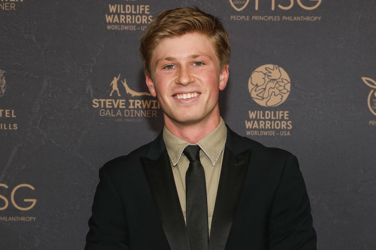 Robert Irwin attends the 2023 Steve Irwin Gala Dinner on May 06, 2023 in Los Angeles, California. Paul Archuleta/Getty