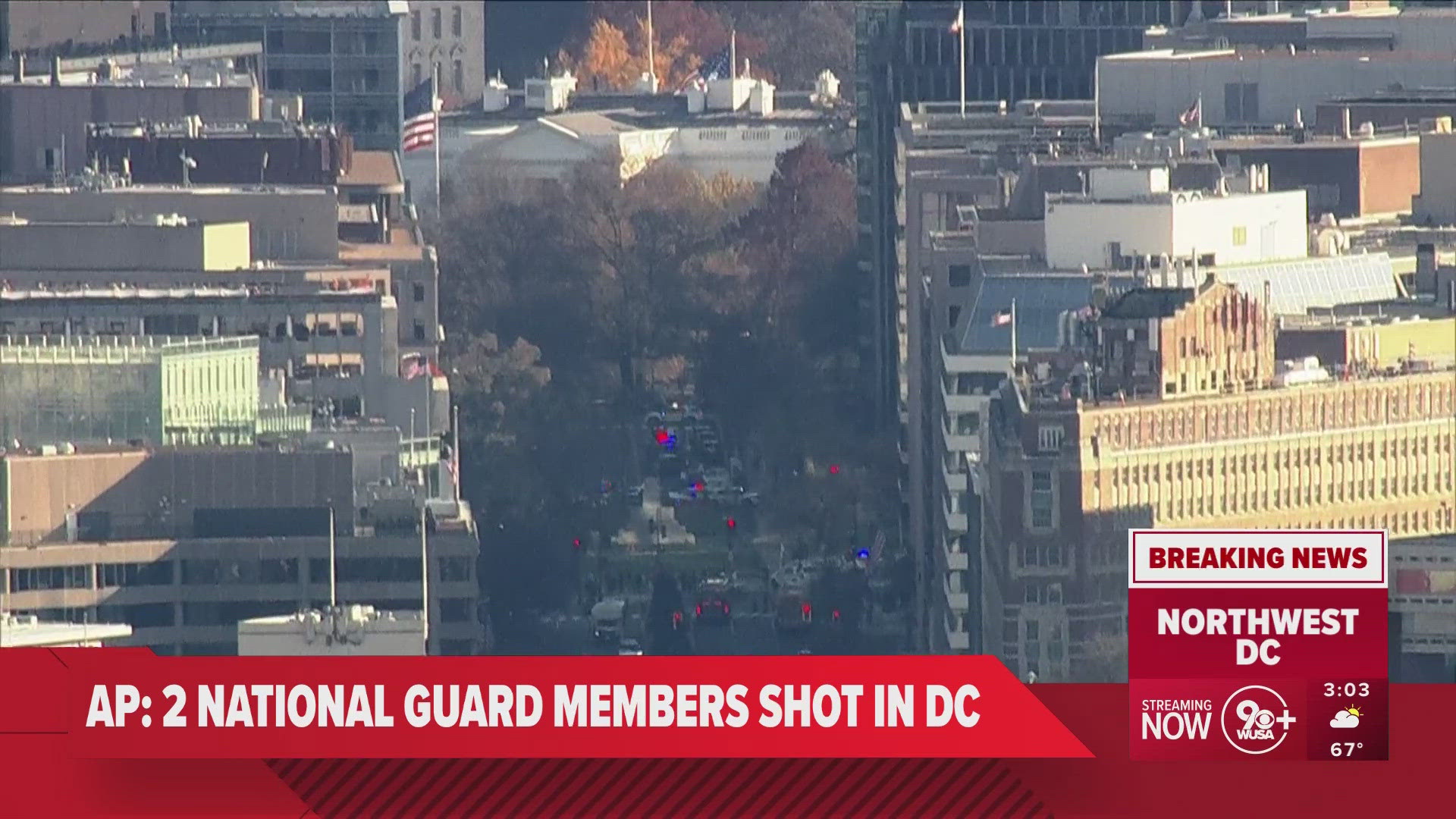 Two National Guardsmen shot near White House; suspect in custody