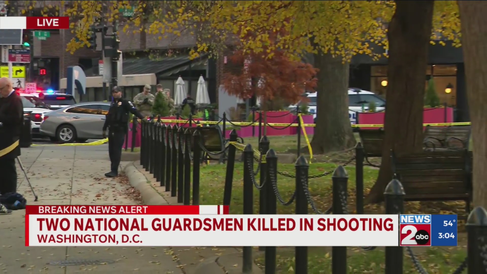 Two National Guard members dead after being shot near White House