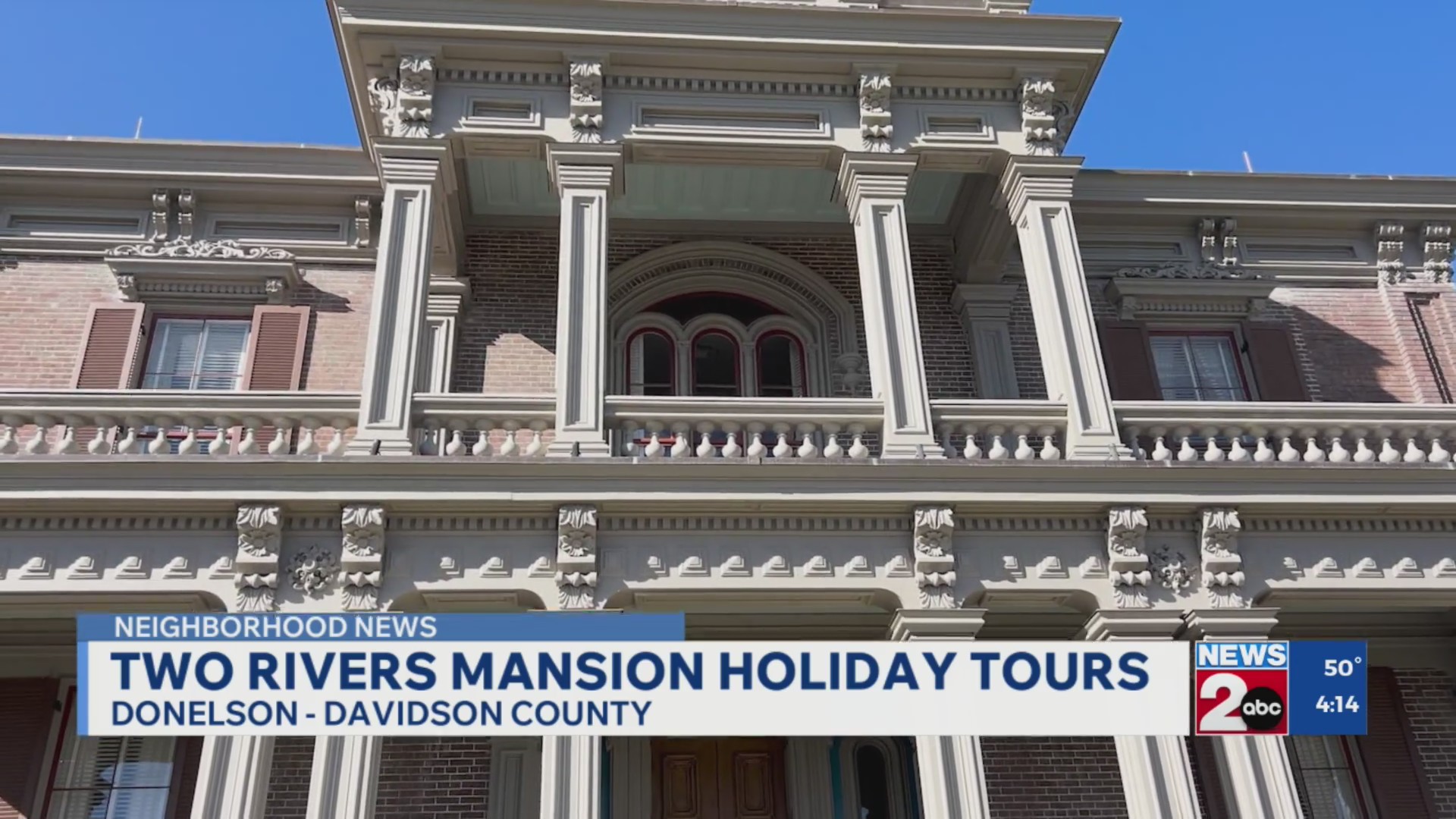 Two Rivers Mansion welcomes visitors for holiday tours