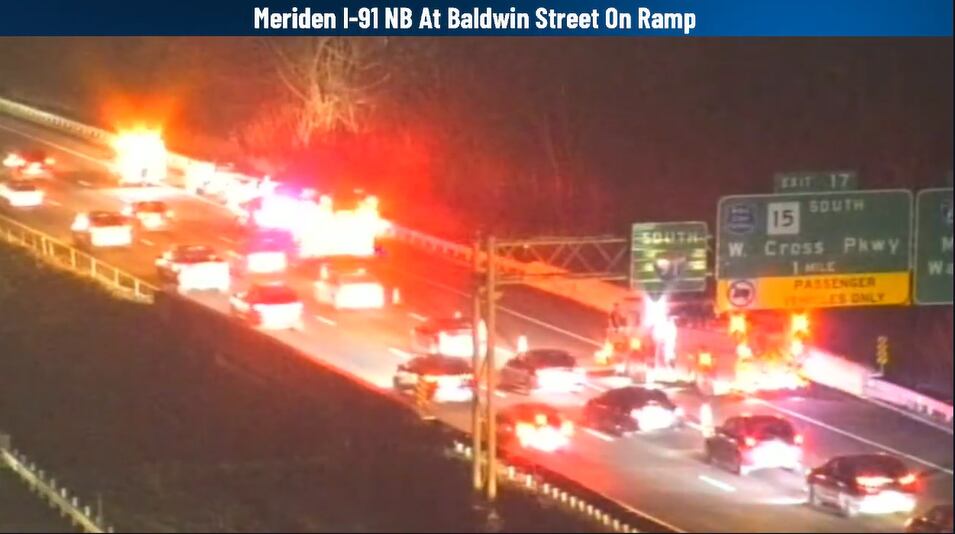 Multi-vehicle crash reported on I-91 south in Meriden