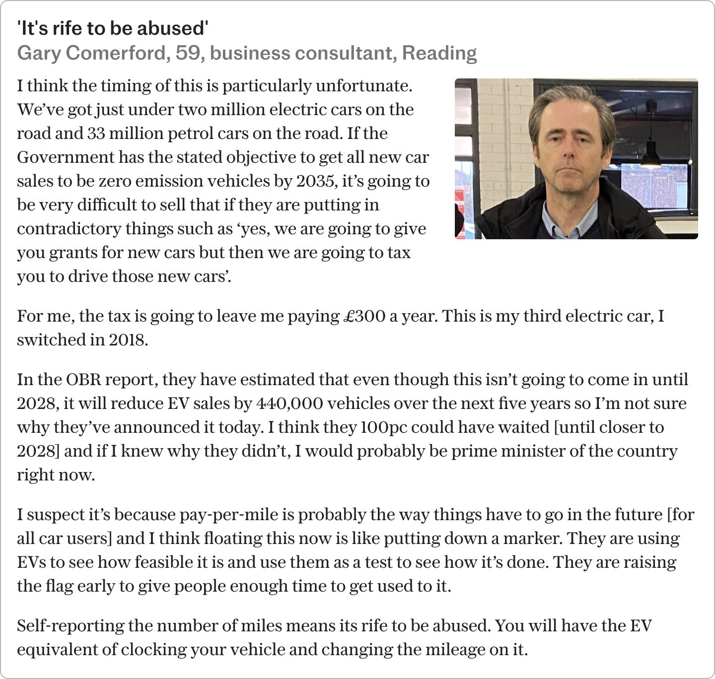 Electric vehicle sales to collapse under pay-per-mile tax