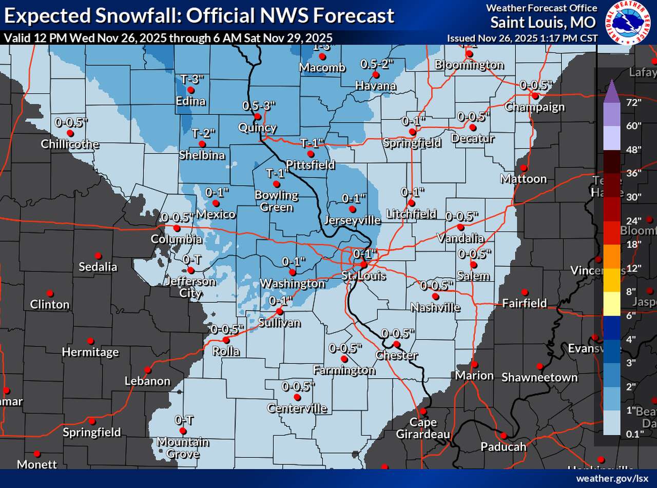First winter storm of the season may bring snow to the St. Louis region
