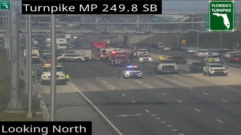 Major crash shuts down part of Florida's Turnpike southbound in Osceola ...