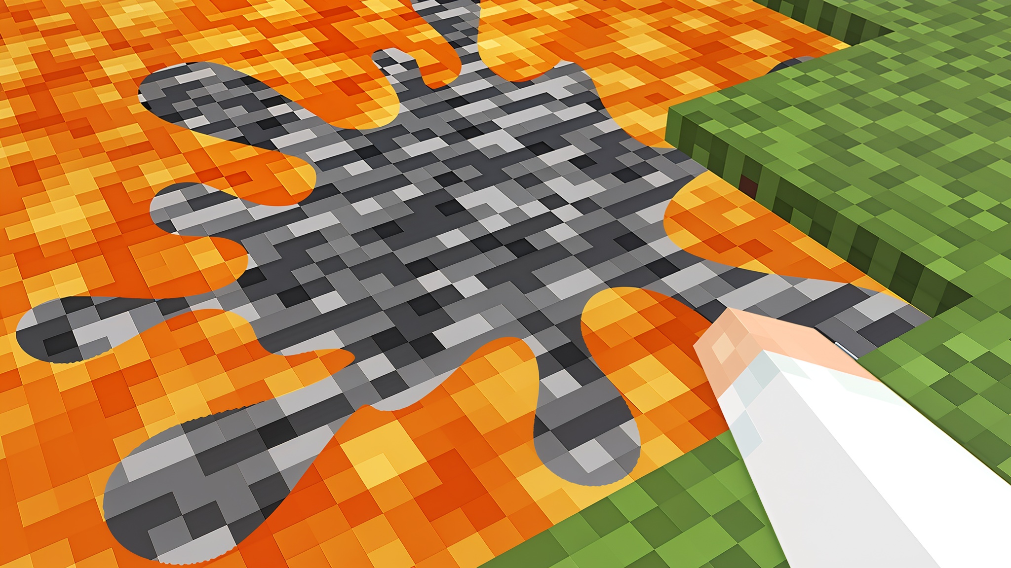 Minecraft, But Anything I Touch Turns To Bedrock...