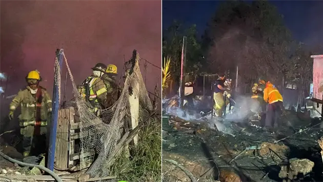 Incendio en Guaymas deja a familia sin hogar