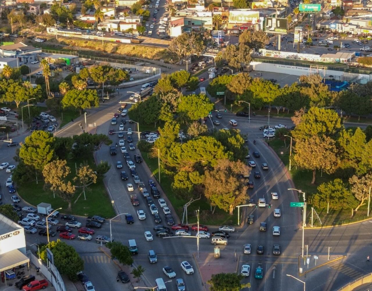 Tráfico a mitad de semana en la Zona Río de Tijuana