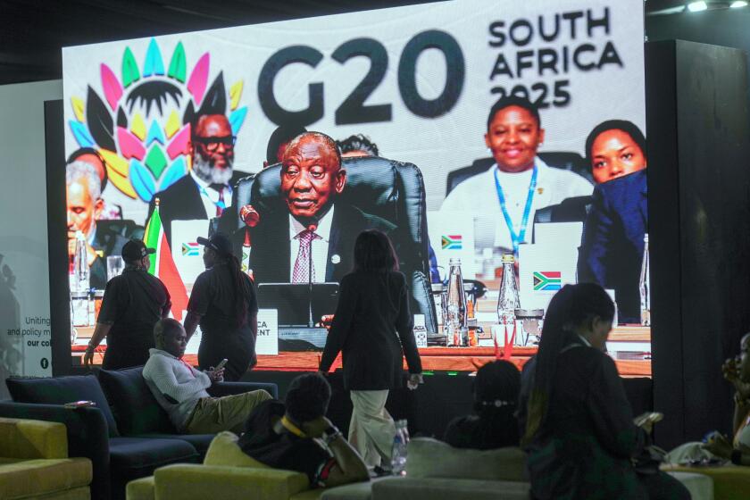 Trump says he's barring South Africa from next year's G20 summit near Miami