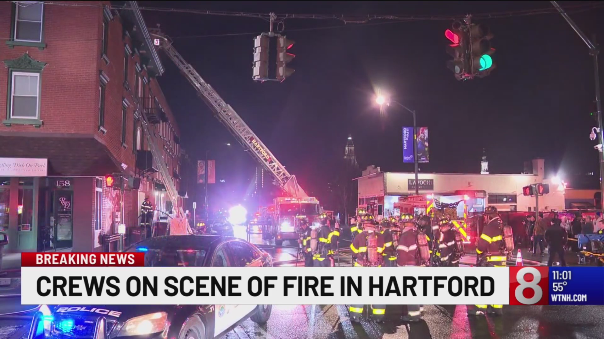 Firefighter hospitalized, residents displaced after Hartford apartment fire