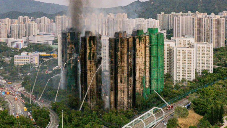 Hong Kong tower fire toll rises to 128 with 200 still missing