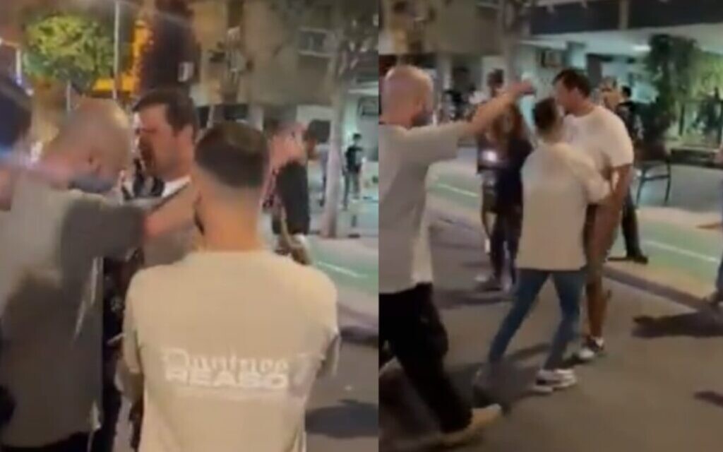 Police forcefully arrest man standing near right-wing protest without ...