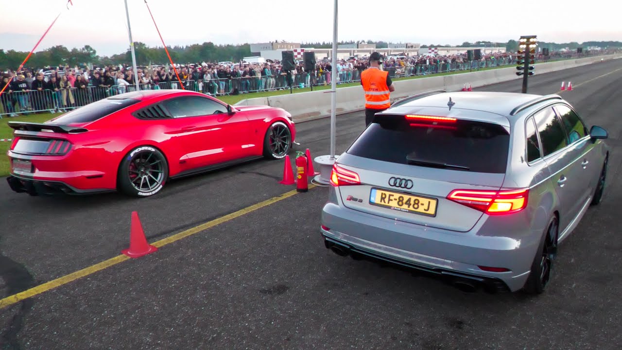 1200HP vs 1050HP: inside the physics of modified cars at night drag races