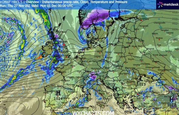 UK weather maps show exact date 874-mile Arctic freeze plunges Britain ...