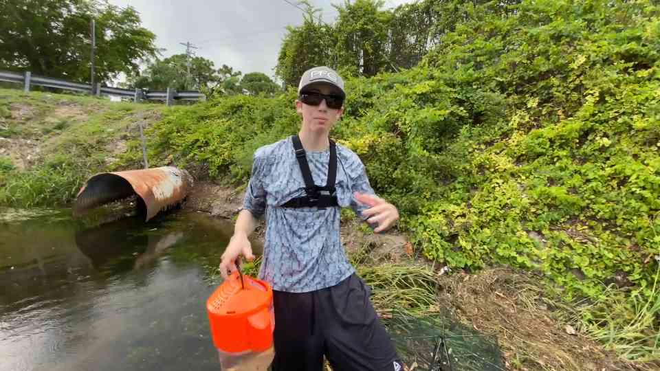 The fish trap pulled up a catfish I’ve never seen before