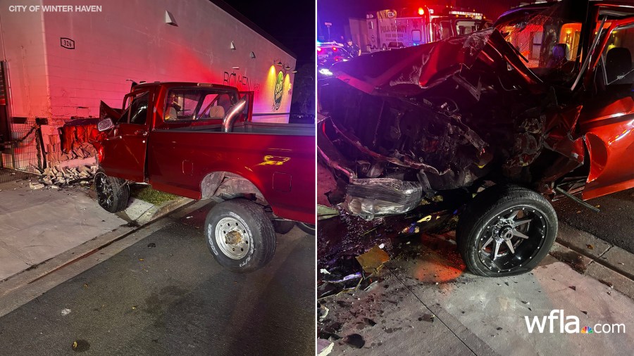 Winter Haven man charged after crashing truck into building