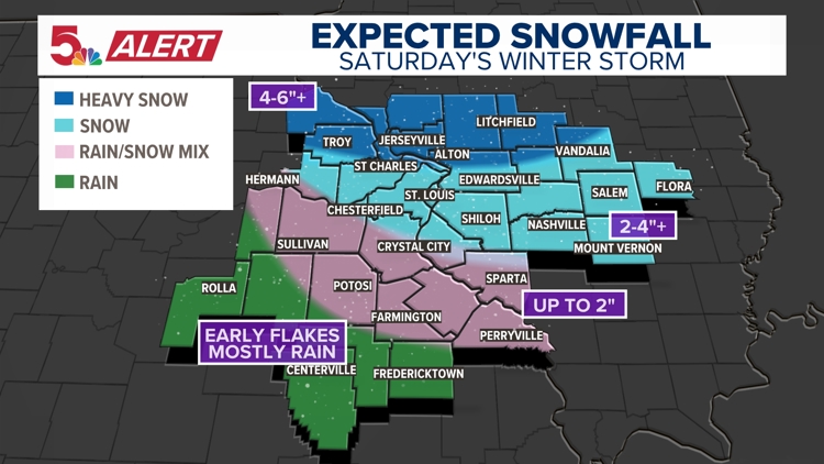 Winter storm brings heavy snow and wintry mix to the St. Louis area ...