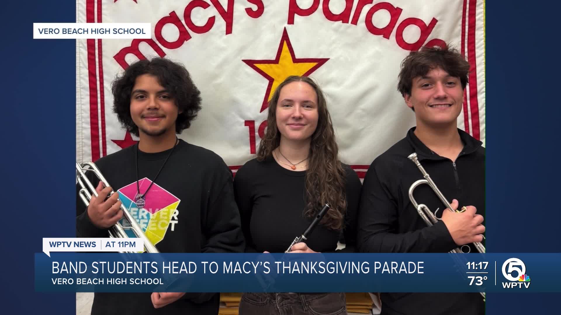 3 Vero Beach HS band students to perform in Macy's Thanksgiving Day Parade