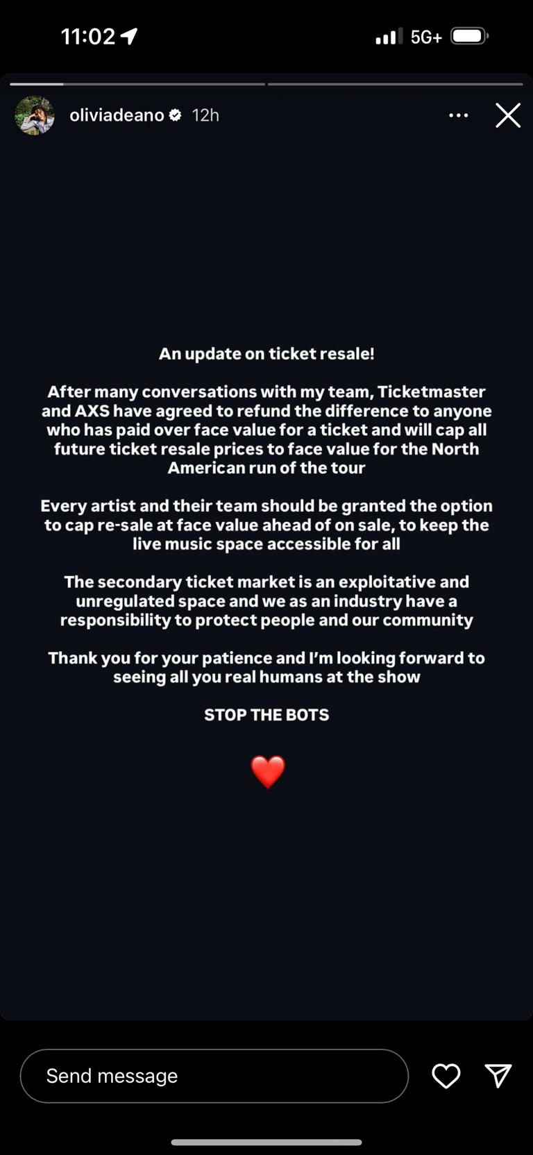 Ticketmaster will partially refund fans of singer Olivia Dean after she ...