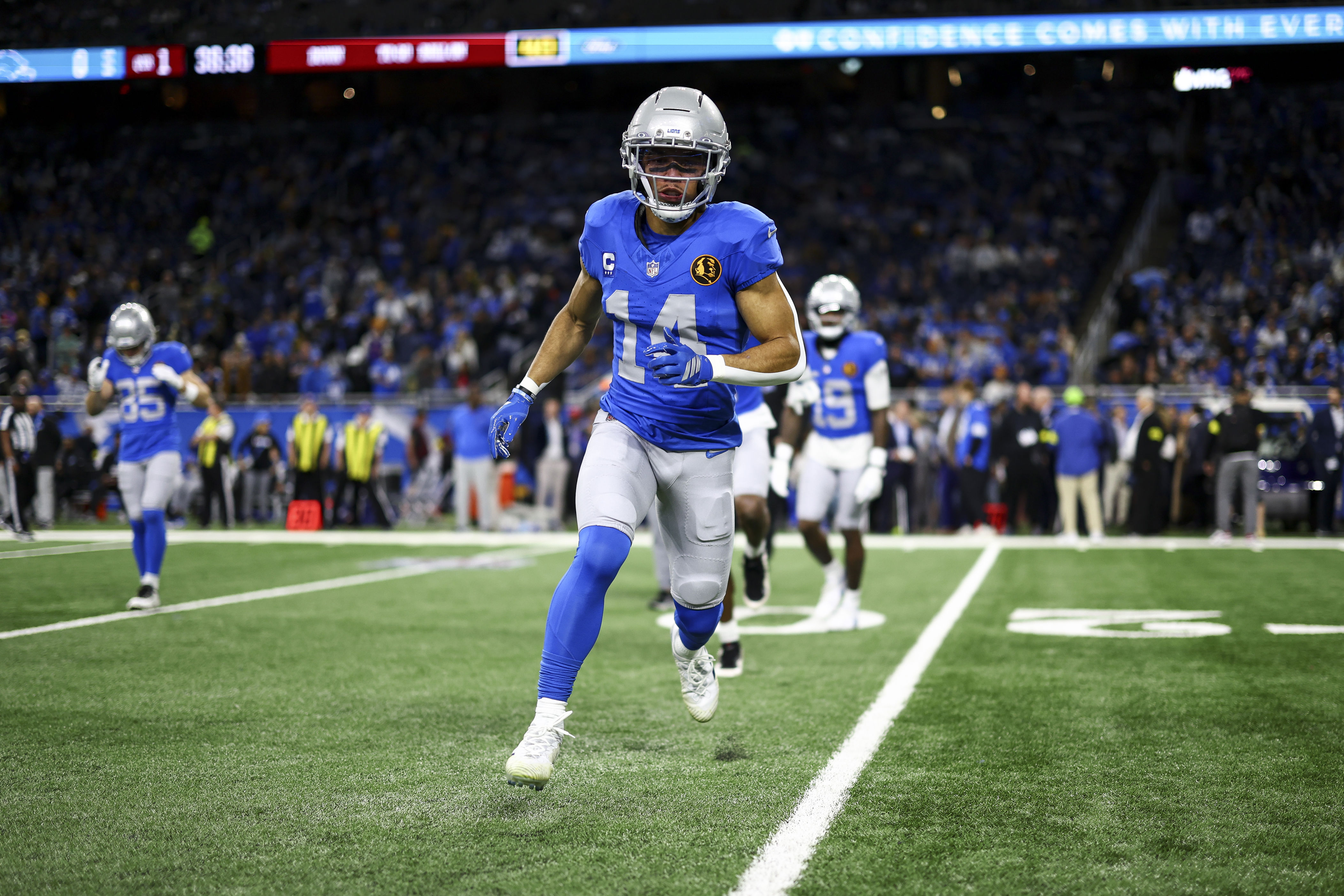 Amon Ra St Brown injury news: Lions WR OUT with ankle injury
